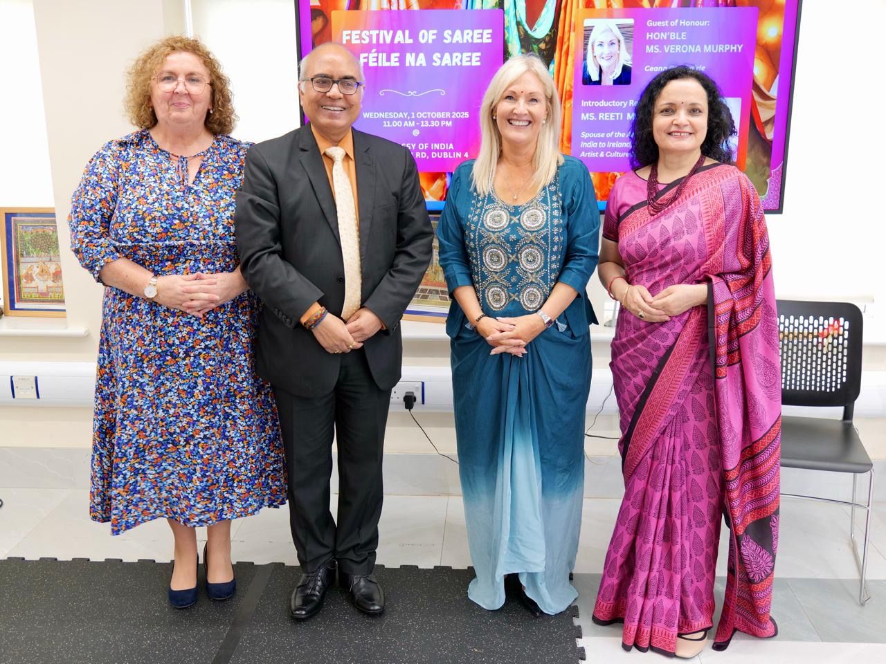 Hon’ble Speaker of Irish Parliament Graces Saree Festival at Indian Embassy in Dublin