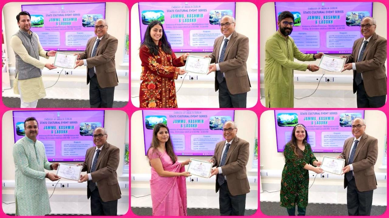 Indian Embassy in Dublin Hosts First-Ever Cultural Event Dedicated to Jammu & Kashmir and Ladakh 🇮🇳✨